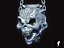 Antorcha de calavera de fuego colgante