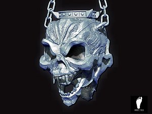 Hanging Skull Chandelier