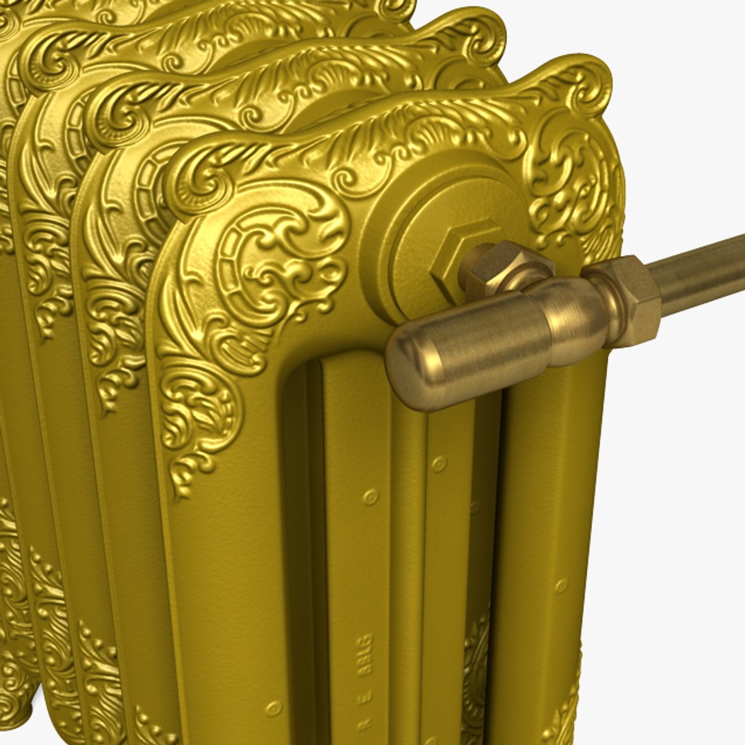 Old Cast Iron Radiator Obj