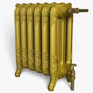 old cast iron radiator obj