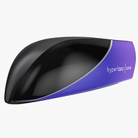 Hyperloop Train Low Poly 3D Model