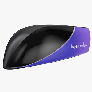 Hyperloop Train Low Poly 3D Model