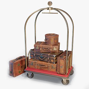 Vintage Suitcase Collection 4 model