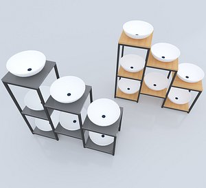 Modern Basin Display Stand 3D model