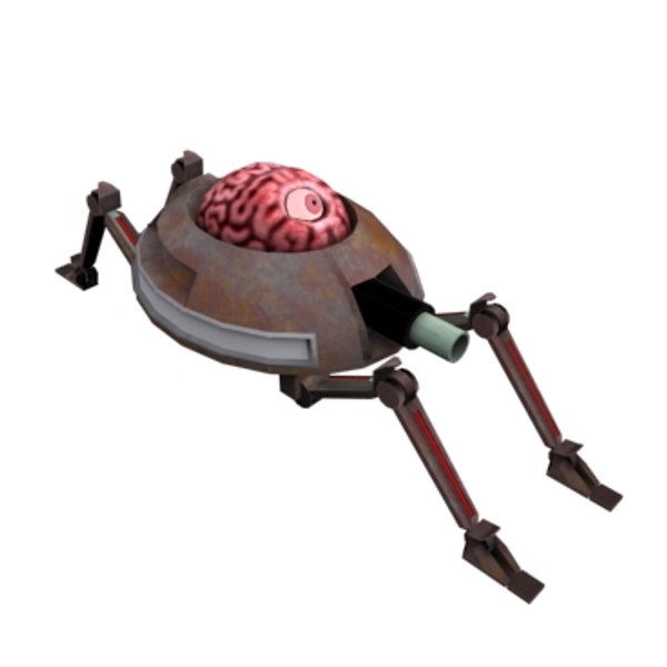 3D 3ds Max brain robot russia