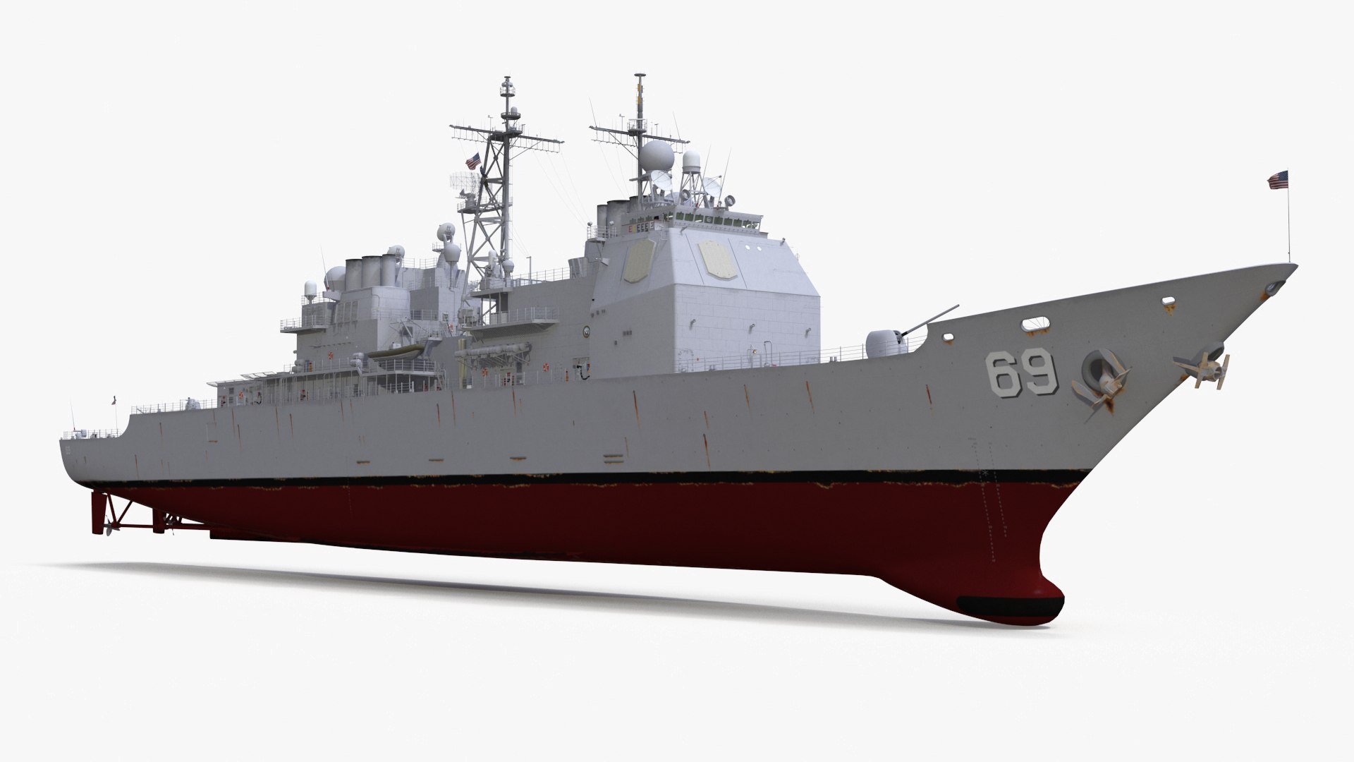 US Navy Destroyer USS Vicksburg CG-69 3D model preview