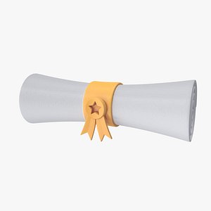 Certificate Scroll 3D model