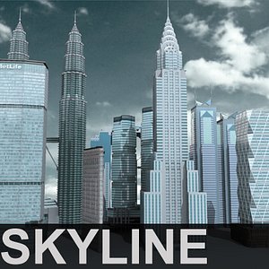 skyscrapers new chrysler 3d max
