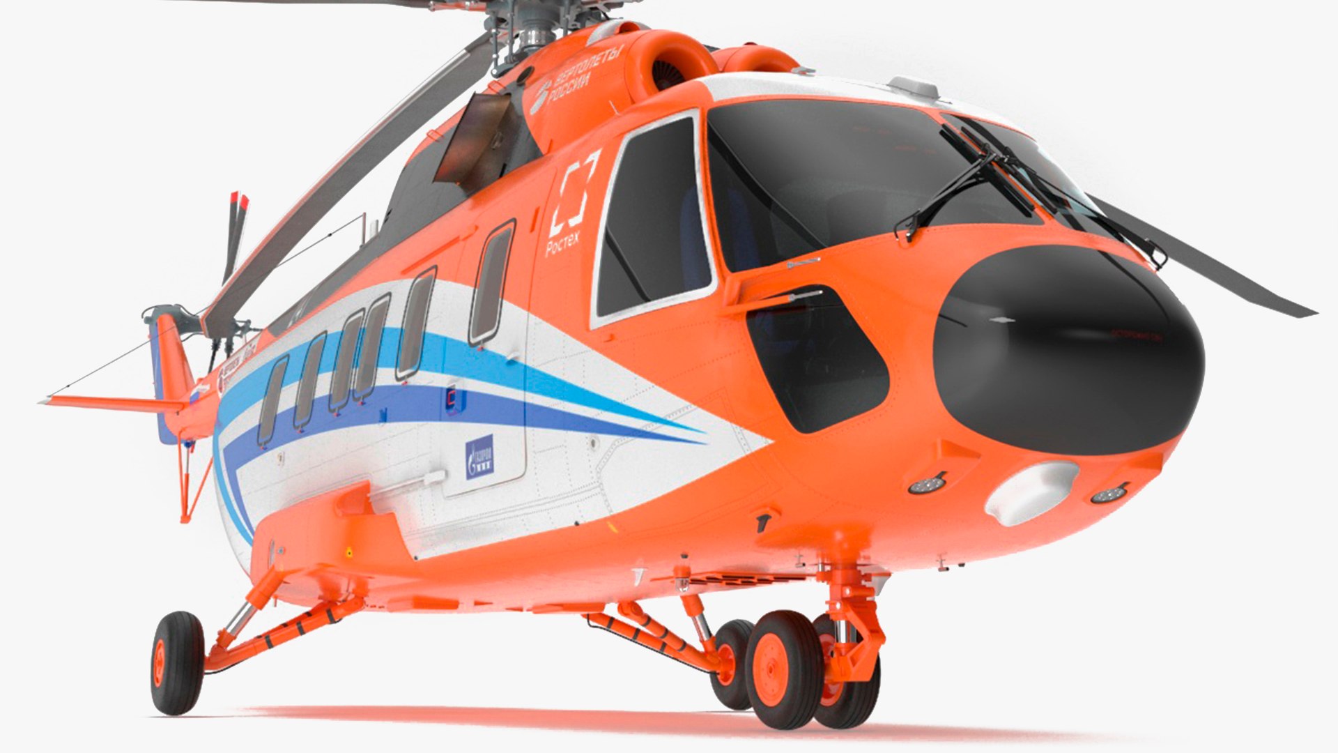Russian Cargo Helicopter Gazprom MI-171 A3 3D model preview