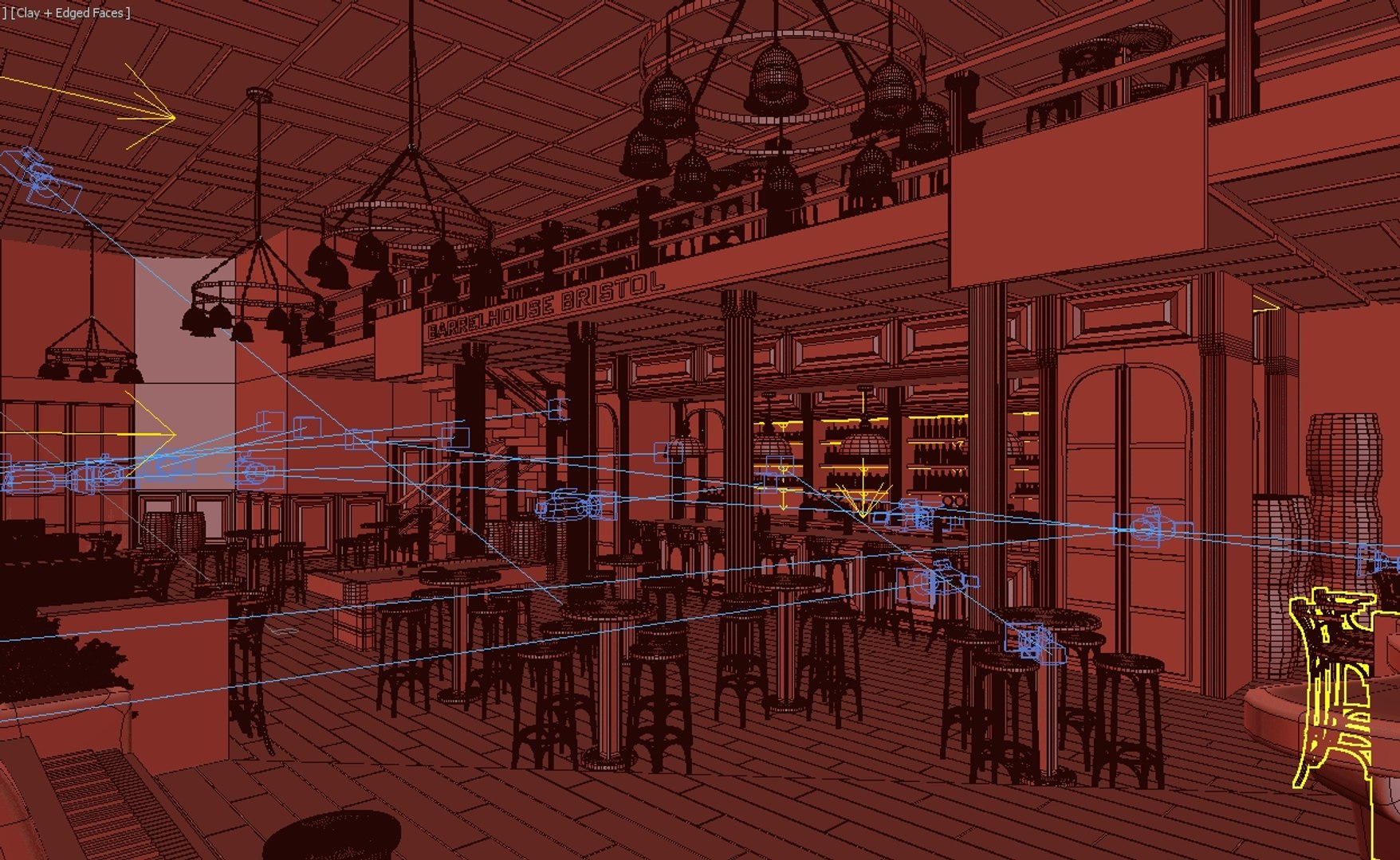 3D British Barrelhouse Pub Interior model TurboSquid 2051632