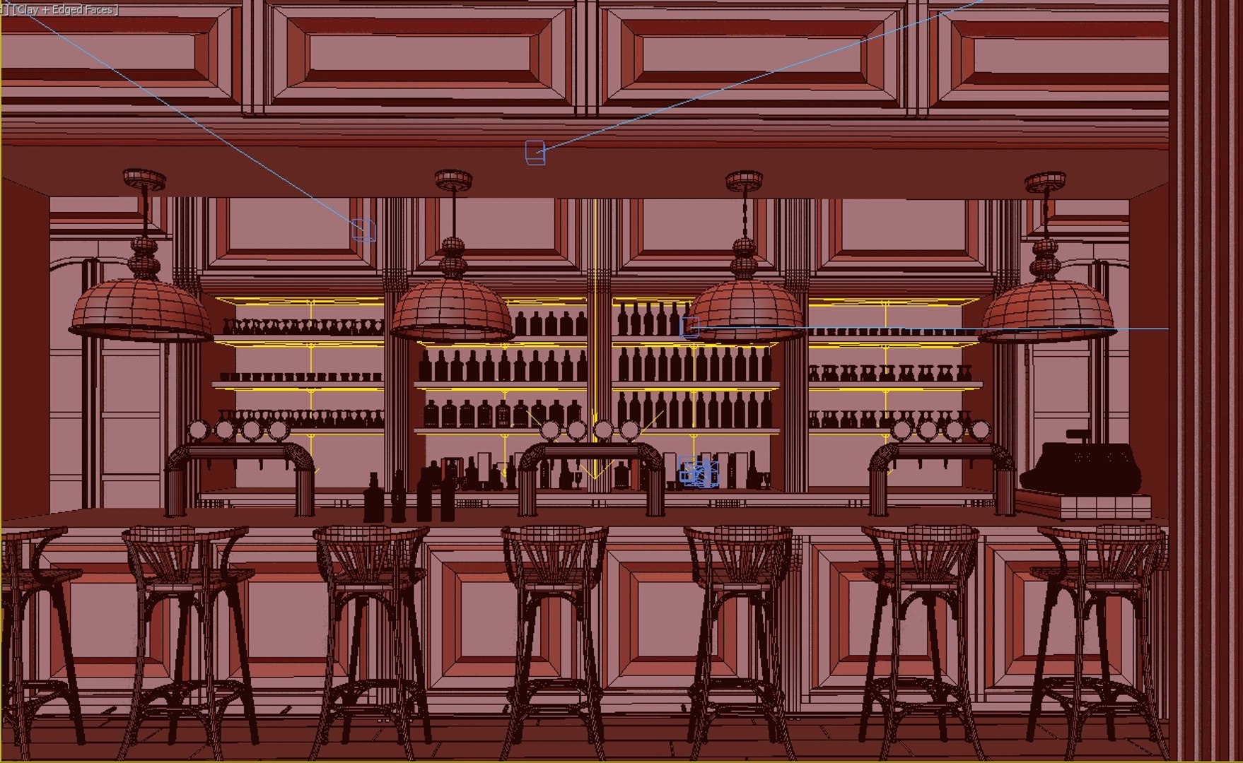 3D British Barrelhouse Pub Interior model TurboSquid 2051632