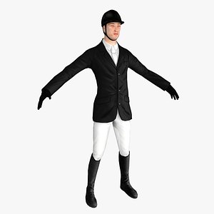 3d model horse rider