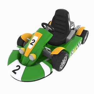 3D model cartoon racing car