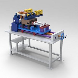 90 Degree Tube Bending Machine 3D