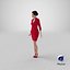 Femme d'affaires asiatique debout pose