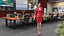 Femme d'affaires asiatique debout pose