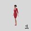 Femme d'affaires asiatique debout pose