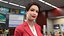 Femme d'affaires asiatique debout pose