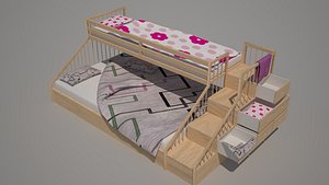 bunk bed 3d 3ds