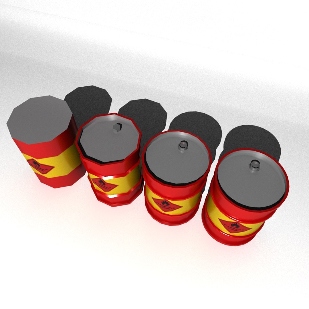 3D oil barrels https://p.turbosquid.com/ts-thumb/PG/xWmnY0/VUPRjBUJ/pic2/jpg/1584467438/1920x1080/fit_q87/576d48618458e16703ef4945b32c05af721a53b4/pic2.jpg