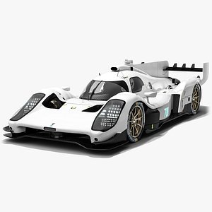 Glickenhaus SCG 007 LMH Hypercar WEC White Mockup