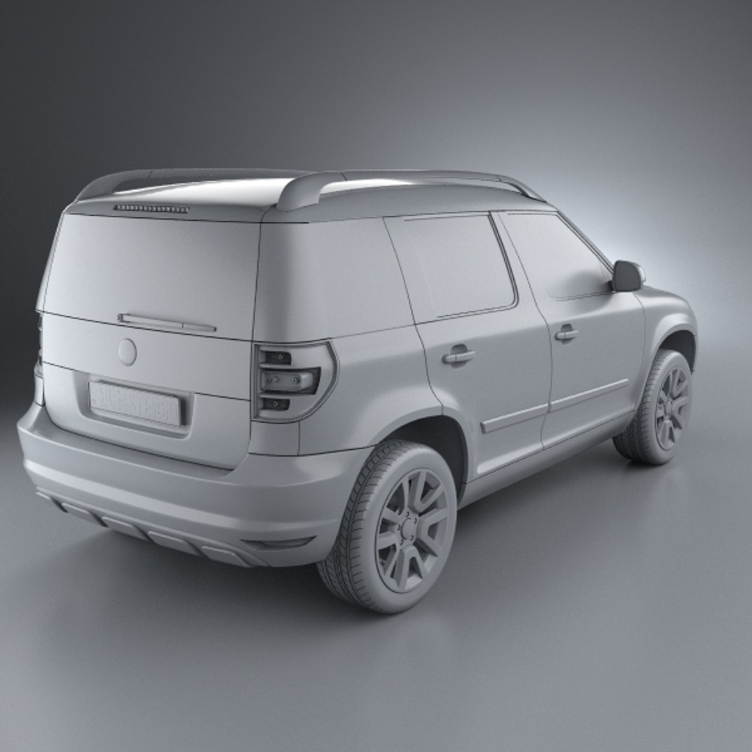 3d model skoda yeti 2010