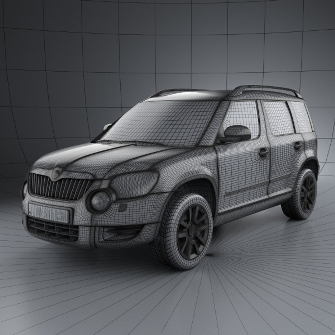 3d model skoda yeti 2010