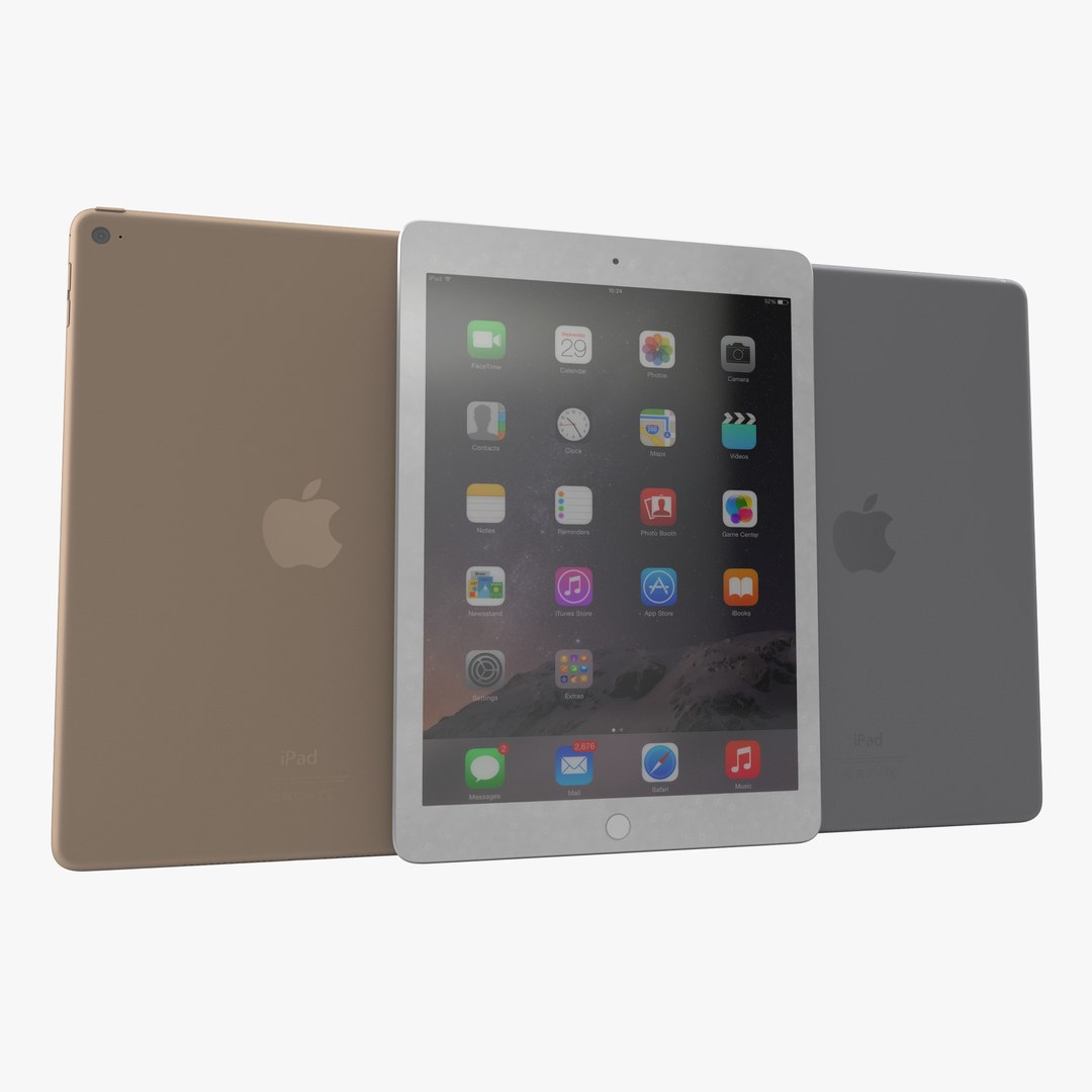 iPad Air 2 Set 2 3D model preview