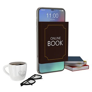 3D online book phone model