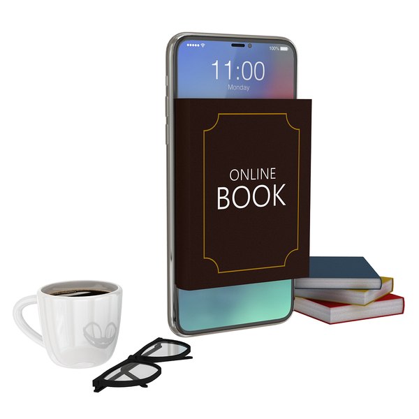 3D online book phone model