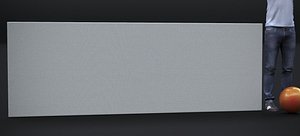 CANVAS TEMPLATE 114 X 40 X 1 1-2 INCH WRAP WITH NO BORDER FRAME 3D model