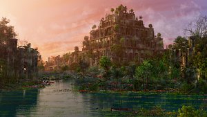 Hanging Gardens of Babylon Environment 3D model