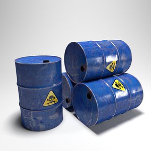 blue barrel 3D model