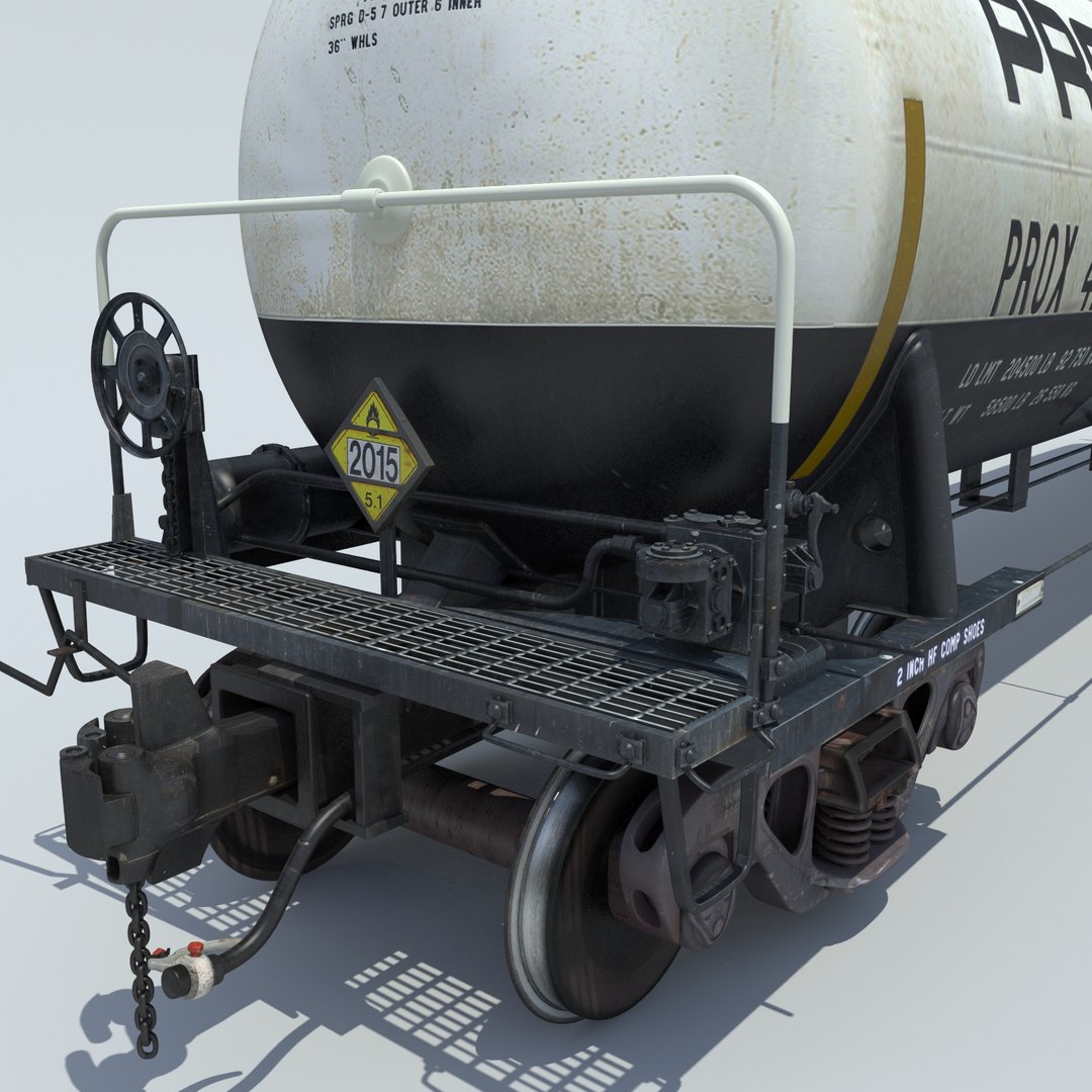 railway cargo cistern train 3d model