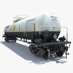 railway cargo cistern train 3d model