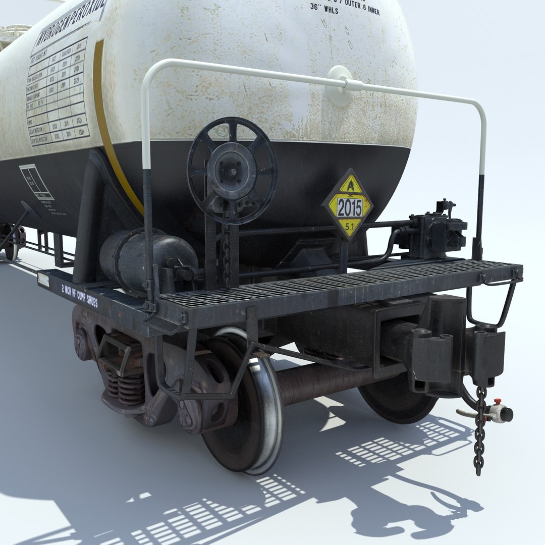 railway cargo cistern train 3d model