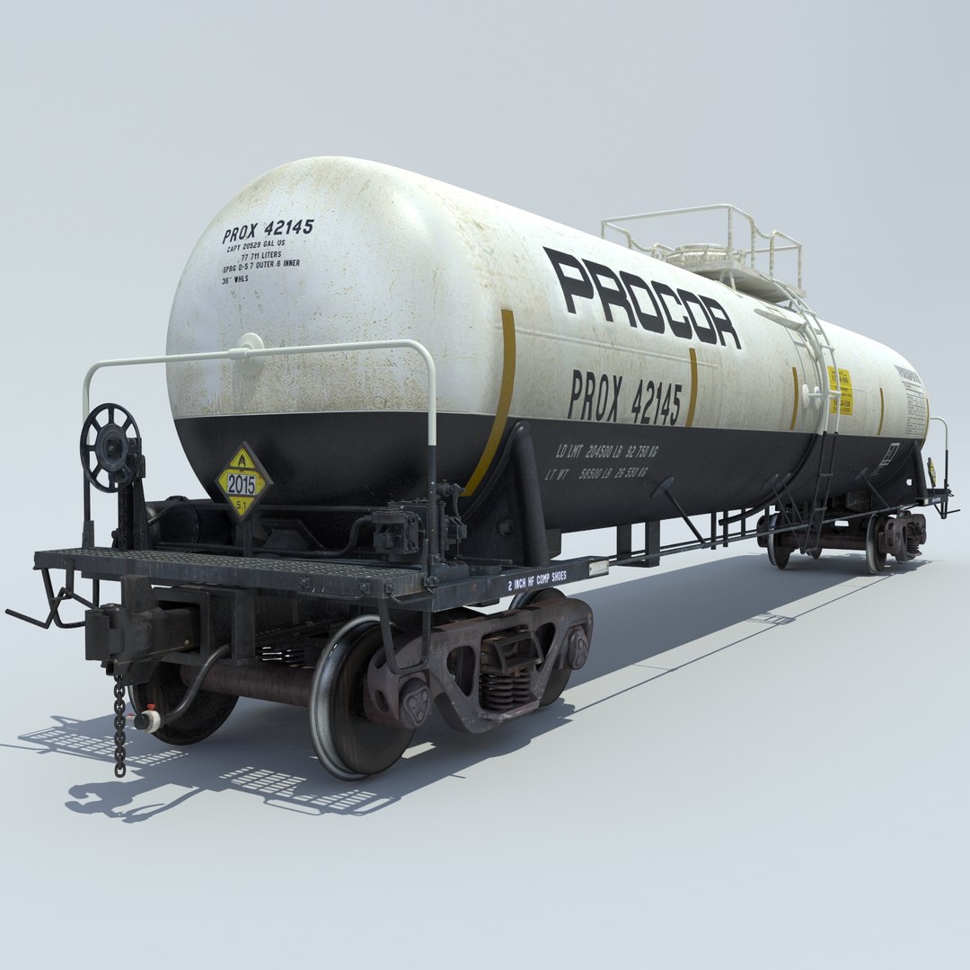 railway cargo cistern train 3d model