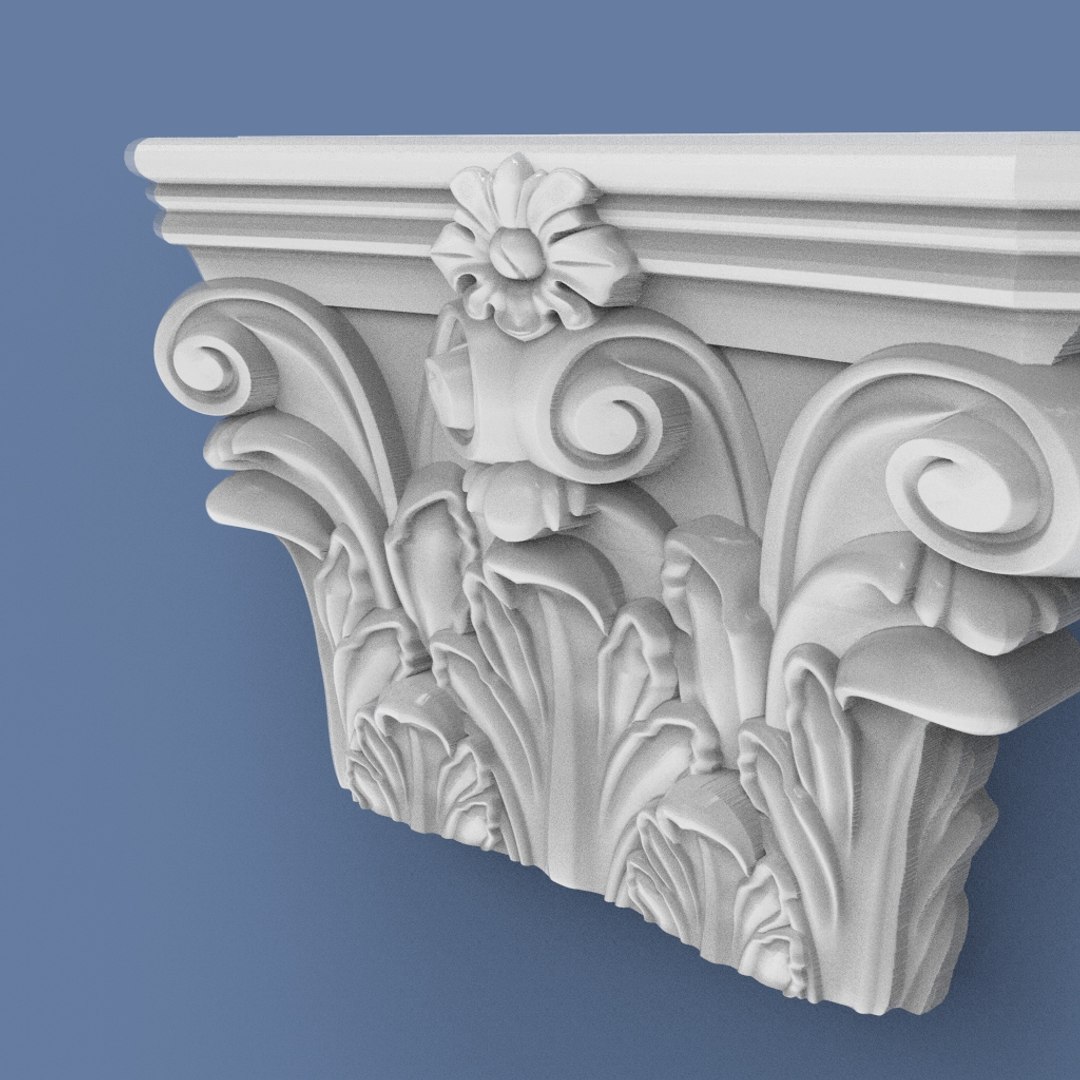 3D Corbel Molding TurboSquid 1626449