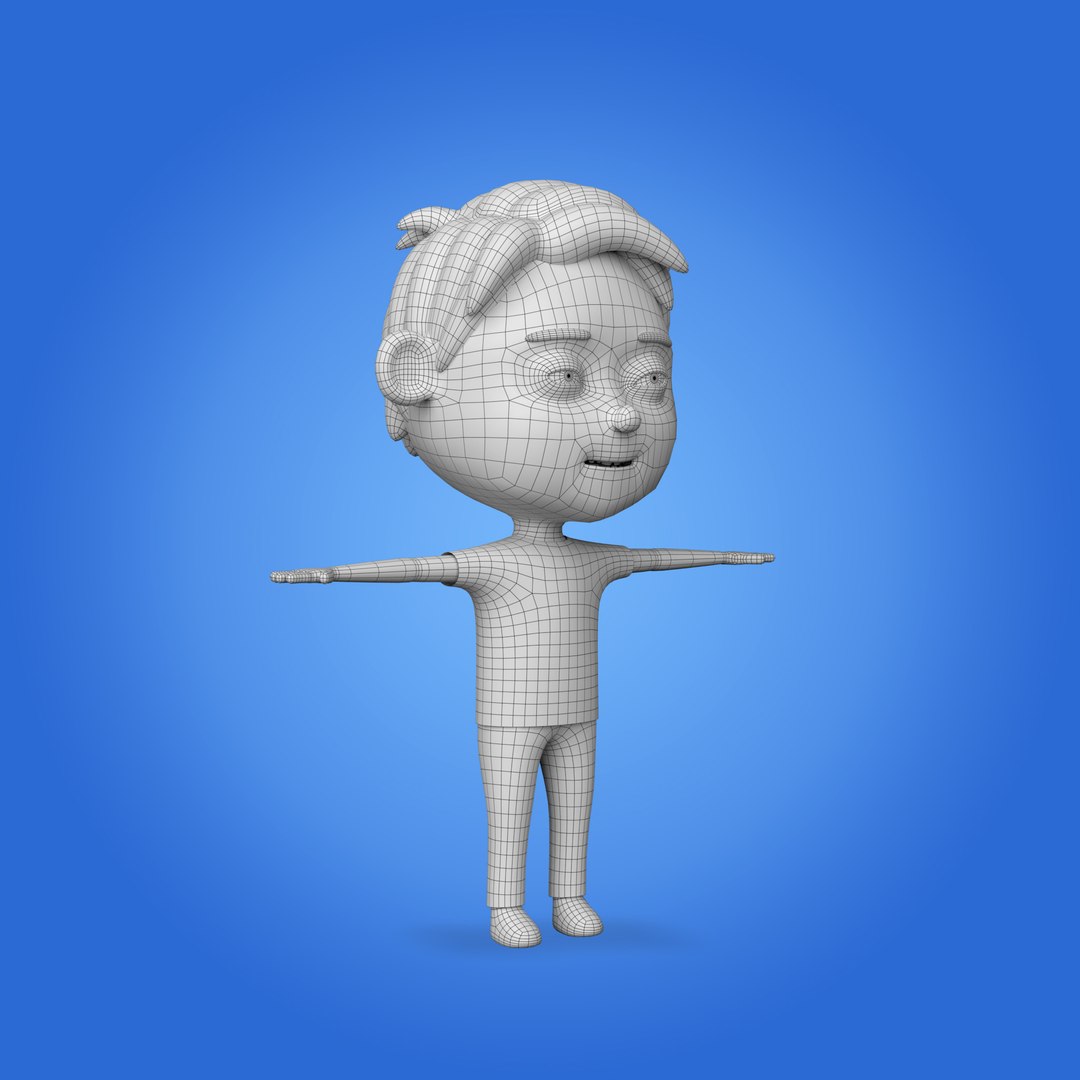 Cartoon boy rigged character 3D model - TurboSquid 1567100