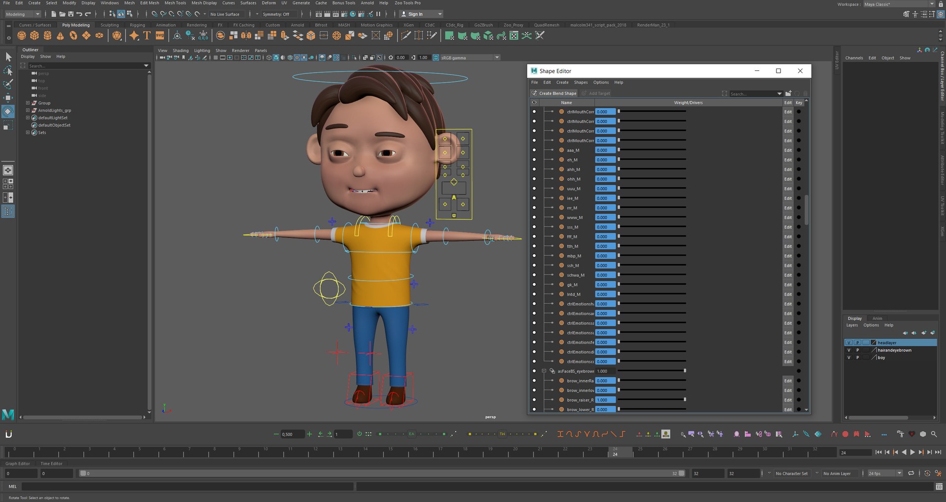 Cartoon boy rigged character 3D model - TurboSquid 1567100