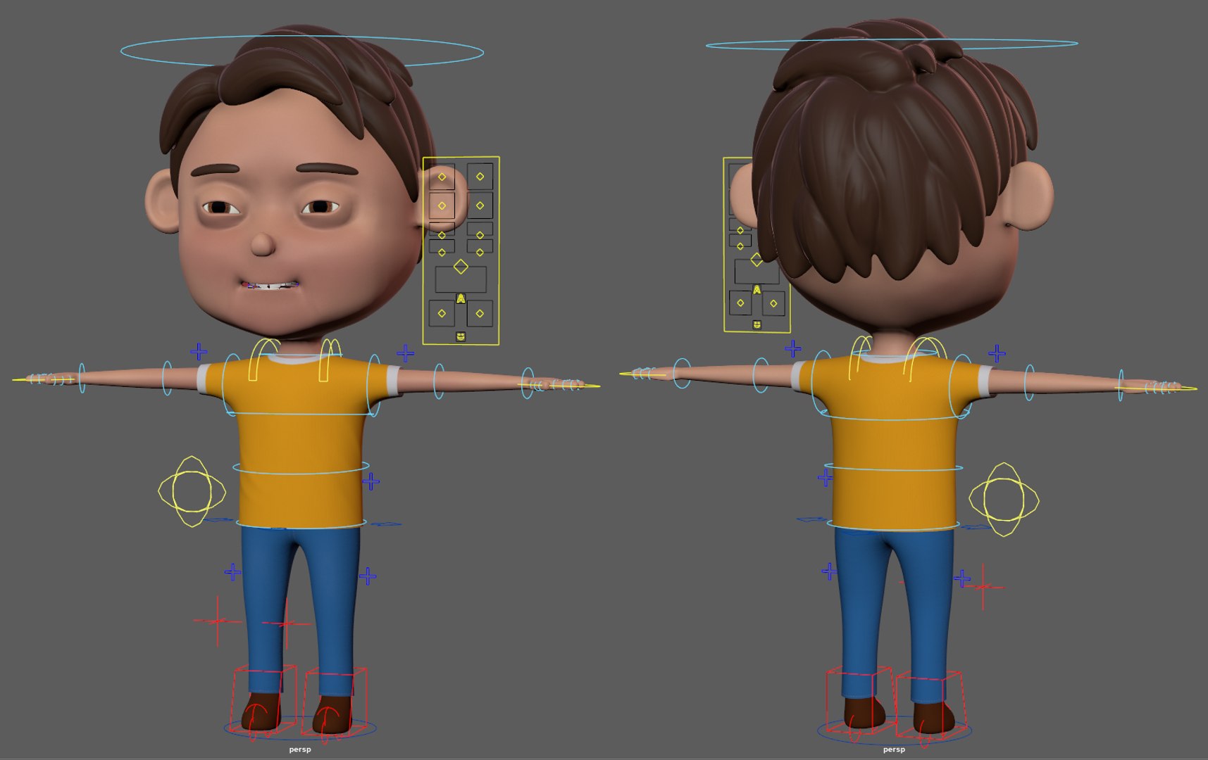 Cartoon boy rigged character 3D model - TurboSquid 1567100