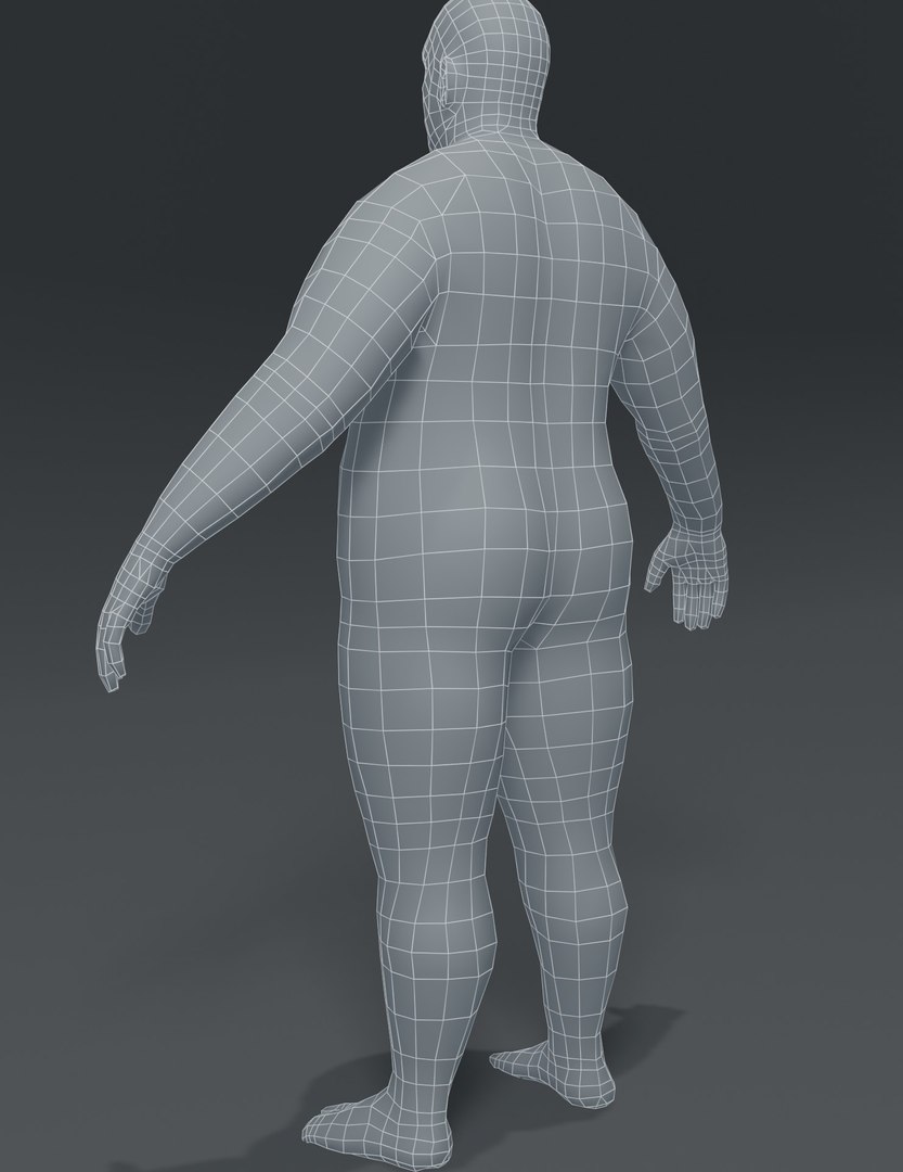 Male Body Fat Base Mesh 3D Model - TurboSquid 1518371