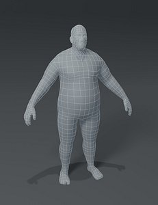 Male Body Fat Base Mesh 3D Model