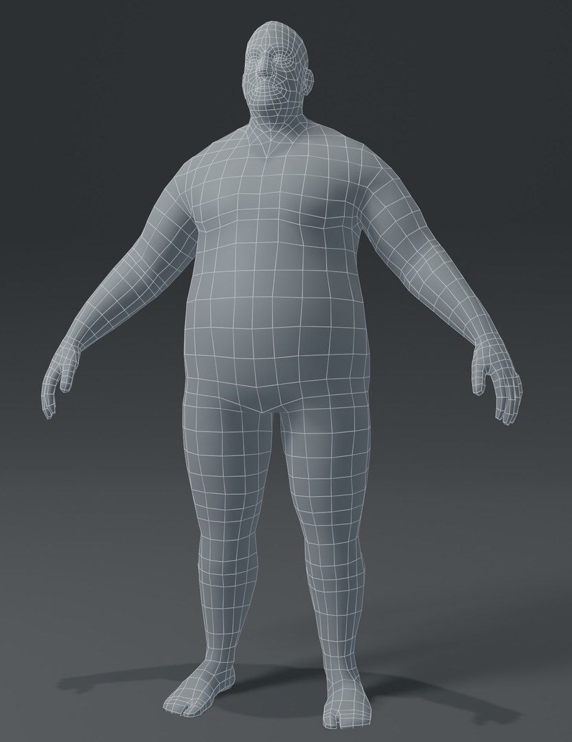 Male Body Fat Base Mesh 3D Model - TurboSquid 1518371