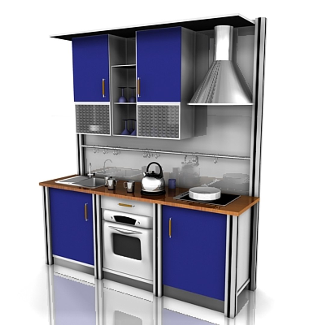 3d kitchen unit model