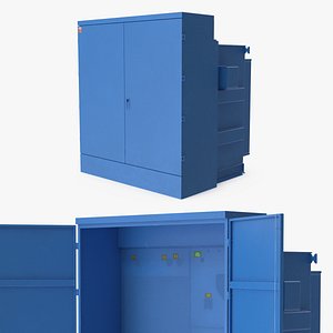 3D Pad-Mounted Three-Phase Utility Transformer Simplified