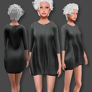 3D sweater dress