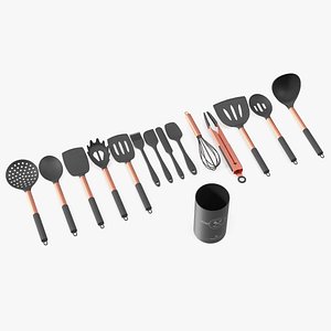 Kitchen Cooking Utensils Pink Gold