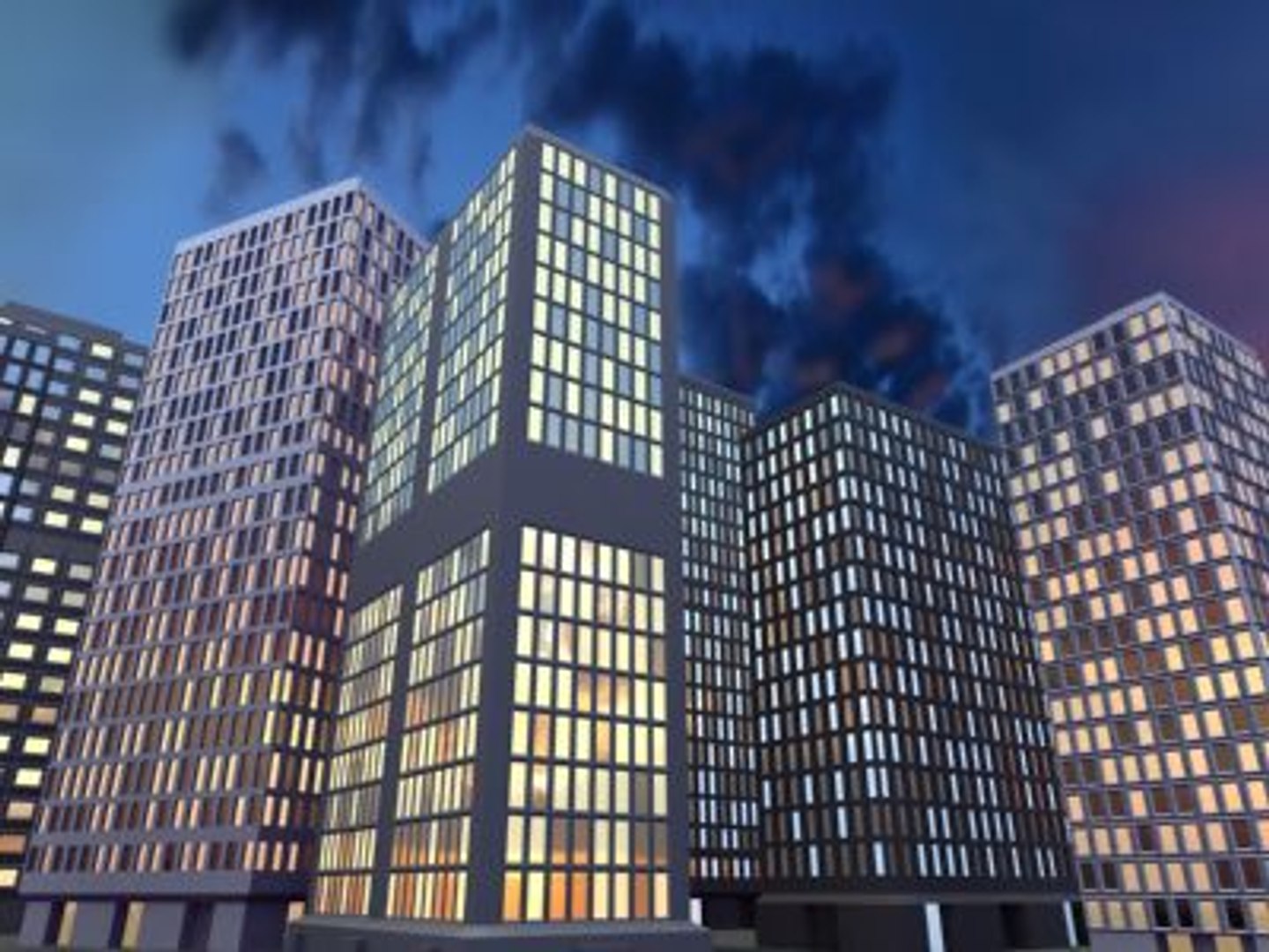 3d Model Skyscraper Sky