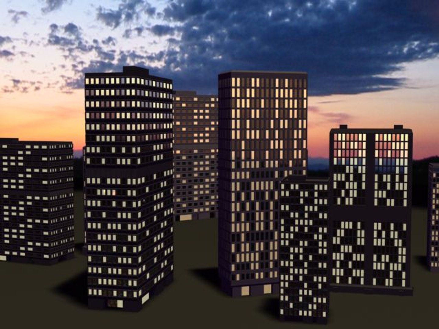 3d Model Skyscraper Sky